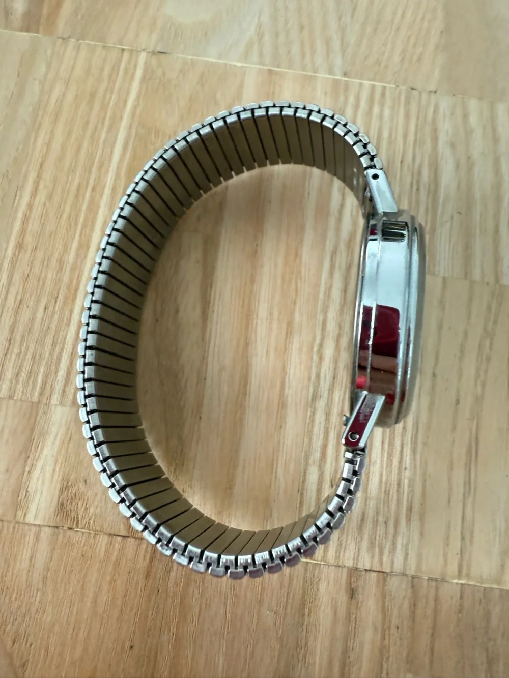 Vintage acqua men’s silver tone expansion bracelet watch NEW BATTERY